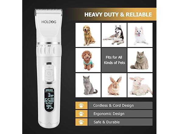 HOLDOG Dog Clippers Professional Heavy Duty