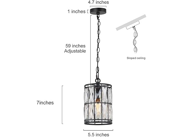 Savonnerie Crystal Pendant, 5.5" Dia