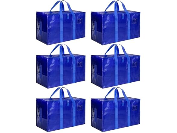 HealSmart HealSmart 6 Pack Large Moving Bags with Zippers