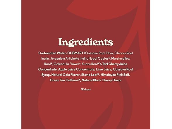 1CT OLIPOP Cherry Cola Prebiotic Soda, 12 OZ