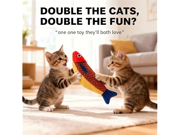 Catnip Fish Kicker Toy for Indoor Cats, 8-Inc