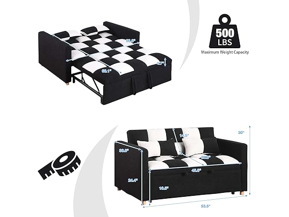 SumKea Loveseat Sleeper Sofa Bed
