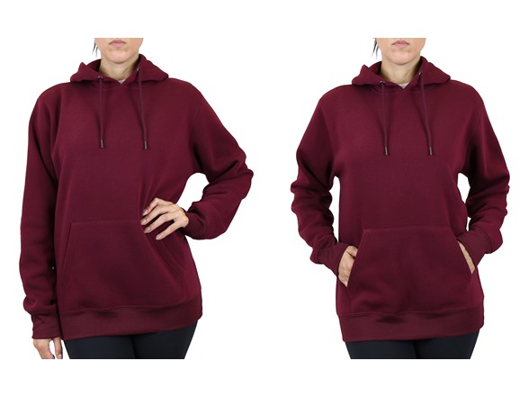 3Pk Womens Fleece-Lined Pullover Hoodie