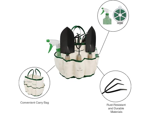 Pure Garden 8-Piece Garden Hand Tool Set