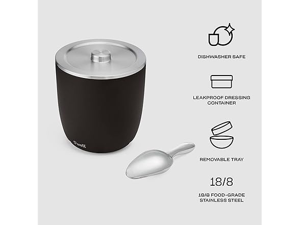 S'well Stainless Steel Ice Bucket XL 100oz, Onyx