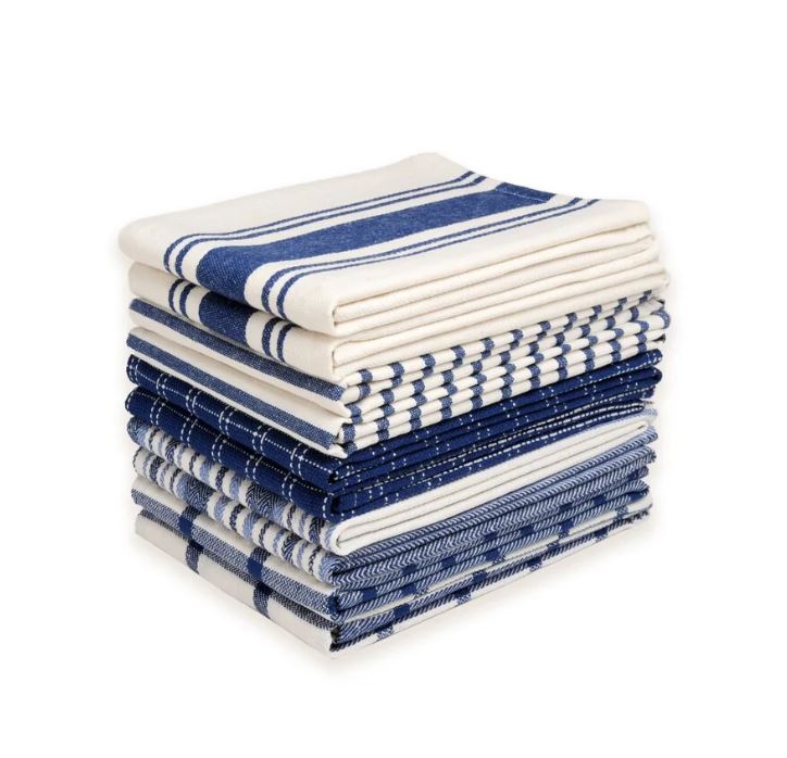 Dan River 10-pk Cotton Asst Kitchen Towels - Gallery 17