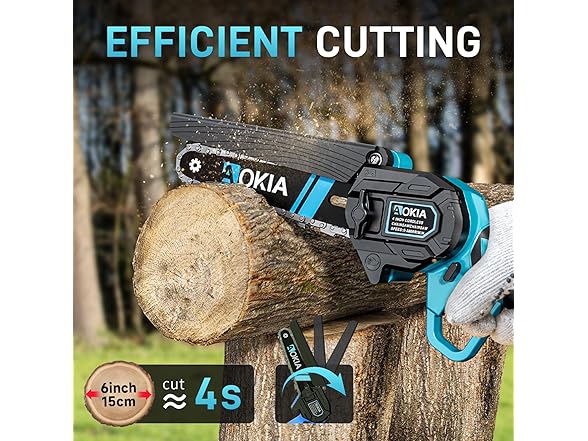 Mini Chainsaw, 20V Cordless 6 Inch Electric Handheld Chainsaw
