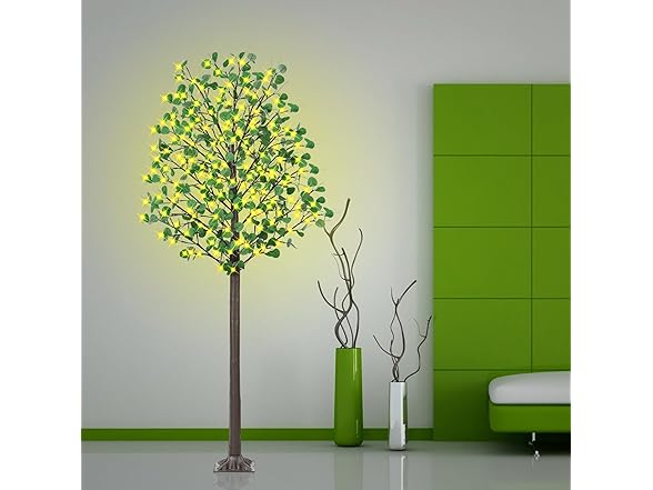 7FT Lighted Eucalyptus Tree w/ 170 LED