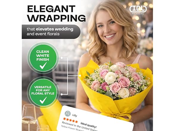 Yellow Flower Wrapping Paper 36x100ft