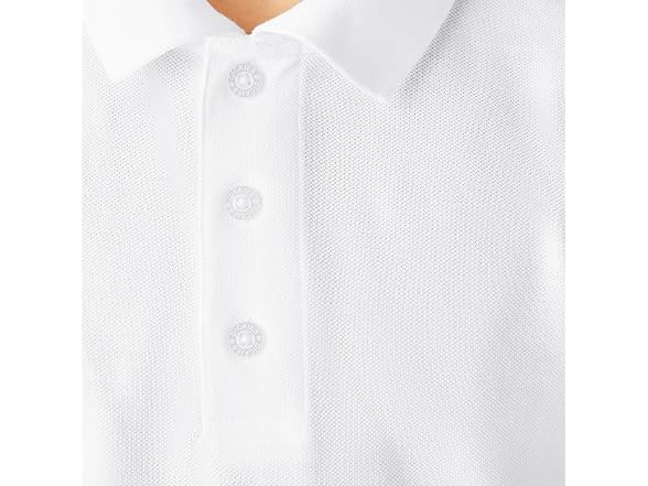Dickies Boys (XXS) Short Sleeve Pique Polo White