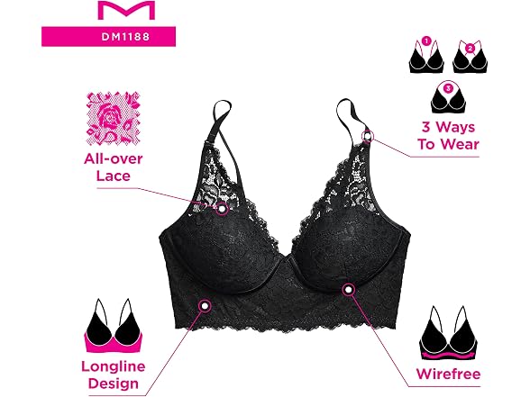 Maidenform Women (40D) Lace Bralette