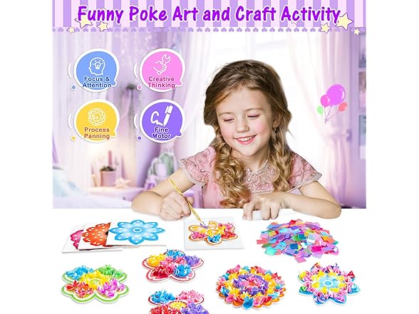 RIEYON Poke Poke Art- Flower Bouquet Kits