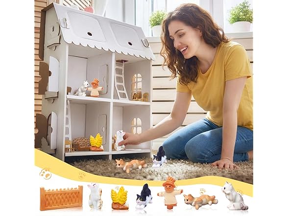 COOLERO Mini Cat Figurines 7pc