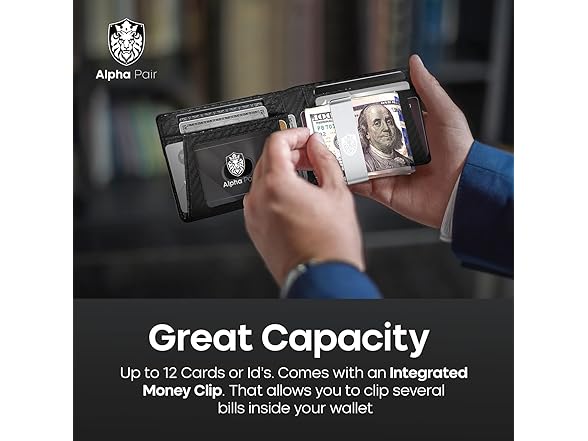 Slim Wallet RFID 12 Cards Holder