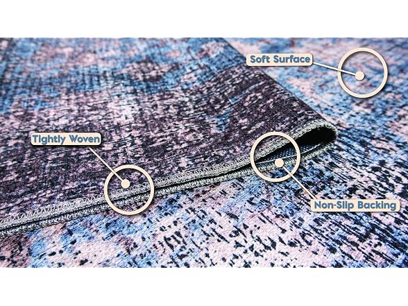 L'Baiet Amelie Blue Distressed 8x10 Runner Rug