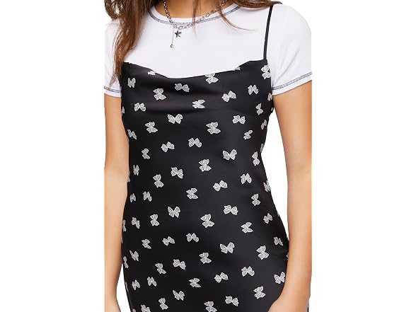 Forever 21 (M) Bow Mini Slip Dress
