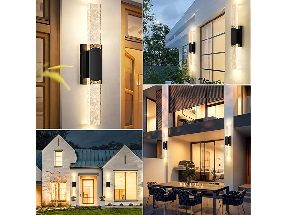 24‘’ BesLowe Large Wall Light Crystal
