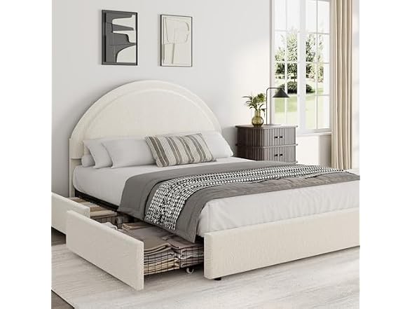 Garvee Full Size Bed Frame with Storage