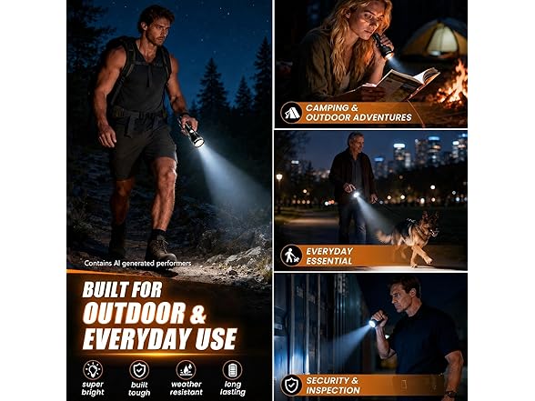 Sigerio Rechargeable LED Flashlight