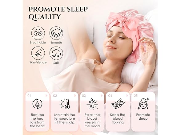 Reversible Satin Bonnet for Sleeping Women