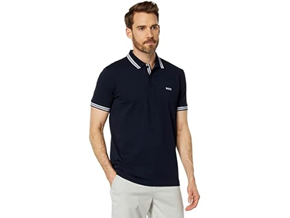 BOSS Paddy Cotton Polo Whale Blue MD