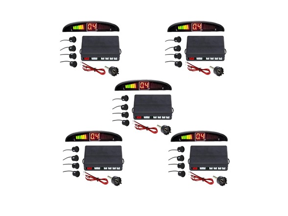 Zone Tech 4 Parking Sensors LED Display, 5Pk