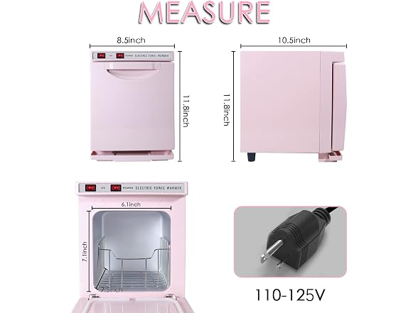 Pink Towel Warmer, 5L Thermostatic Towel Heater