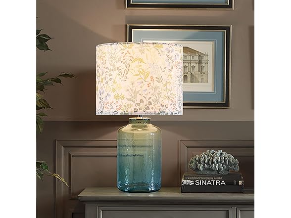 GO&SO 2pcs Floral Drum Lamp Shades
