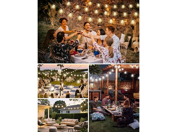 Brightever 200FT Outdoor String Lights with Remote