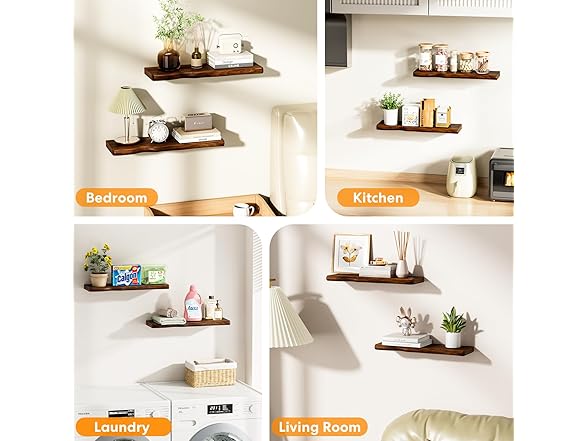 Avytronx Floating Shelves for Wall Walnut