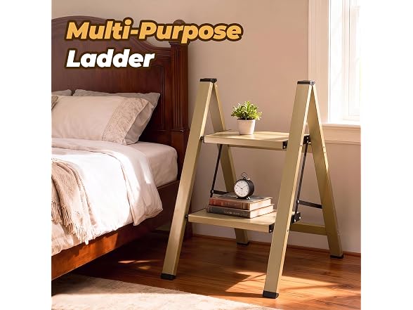HBTower 2 Step Ladder Aluminum Folding