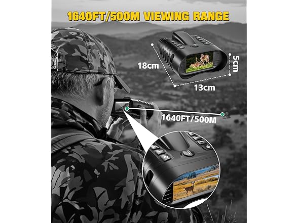 Night Vision Goggles with Range Finder | 4K 3.2in HD Screen