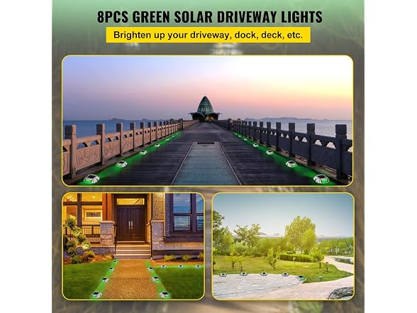 Driveway Lights, 8-Pack Solar Driveway Lights