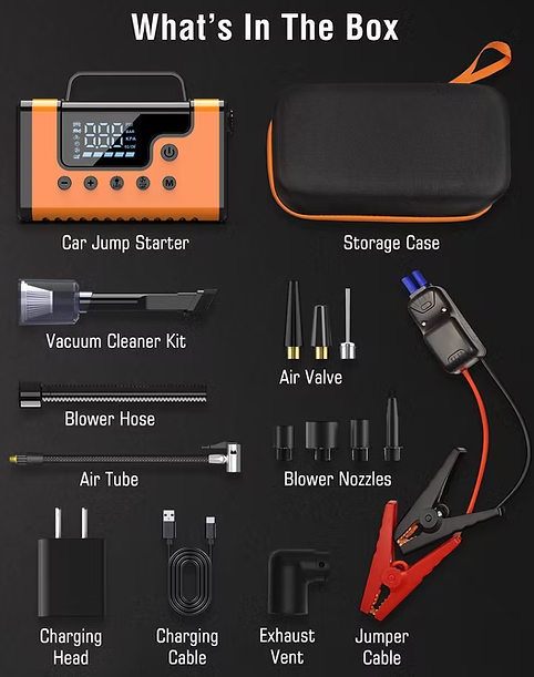 Alpha Digital A28 Jump Starter w/ Air & Vac - Gallery 11