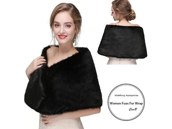 CanB Women's Winter Faux Rabbit Fur