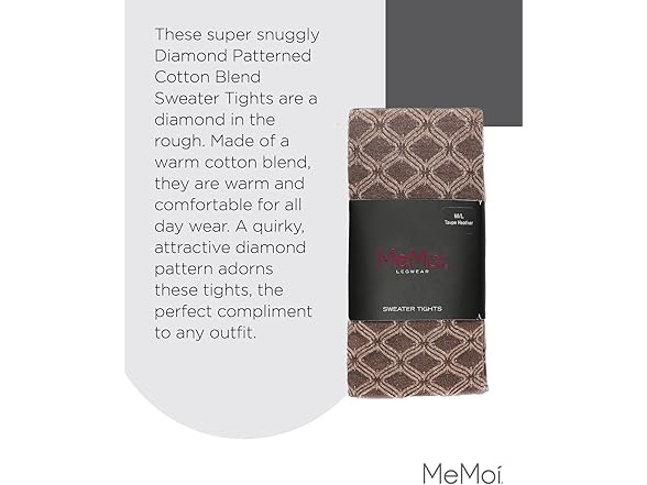 MeMoi Diamond Patterned Cotton Blend