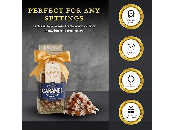 Scotch Whiskey Caramels & Glass Decanter