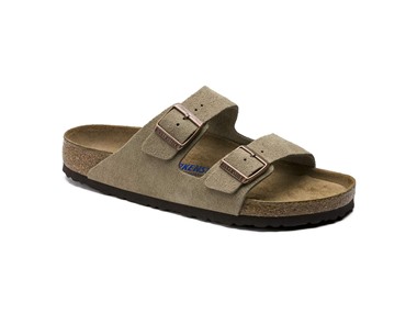 $114.99, Was $155, 25% Off! Birkenstock Unisex Arizona Sandal SFB Suede Taupe dealfomo