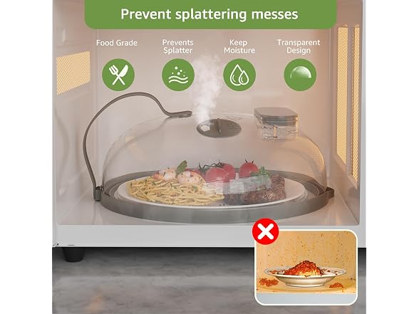Microwave Splatter Cover with Water Steamer