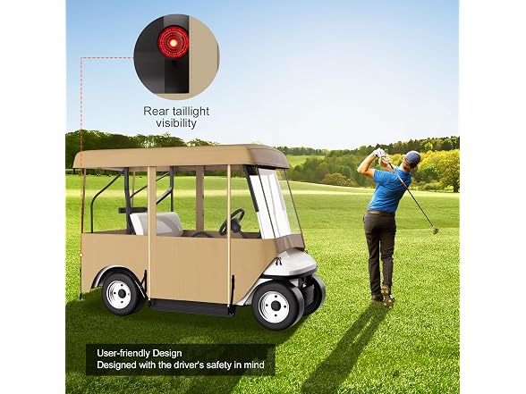 Golf Cart Enclosure, with 4-Sided Fairway