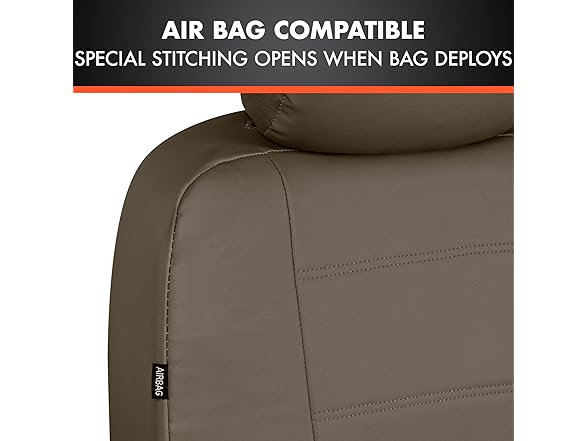 9pc Beige Leather Seat Cover Full Set