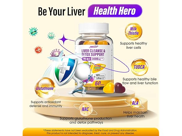 INNIOXV Liver Cleanse Detox & Repair Gummies