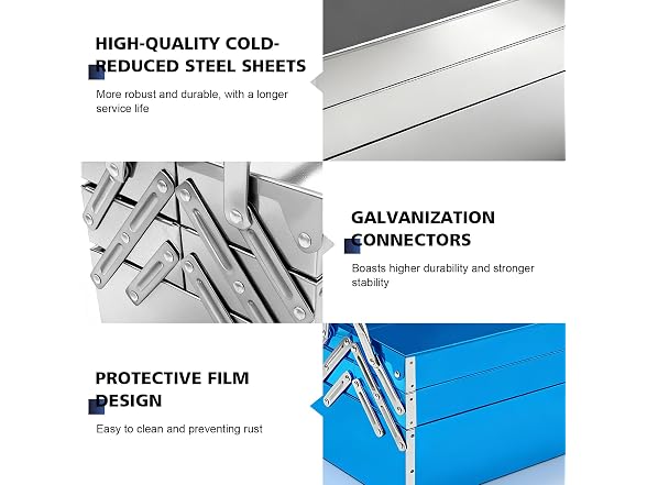 3-Tier 5 Tray Metal Cantilever Tool Box