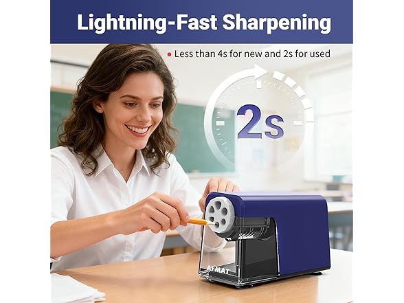 Blue Electric Pencil Sharpener