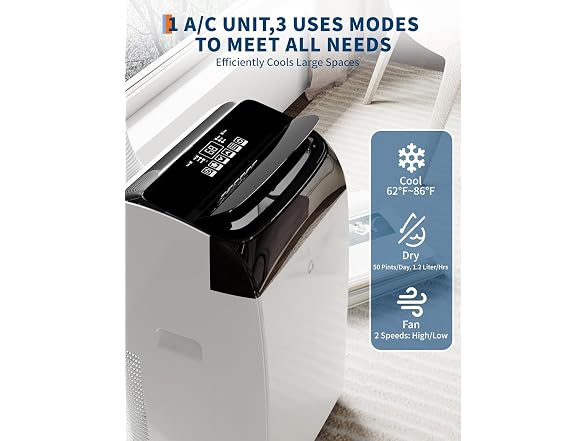 KYBOLT 8000 BTU Portable Air Conditioner - 3-in