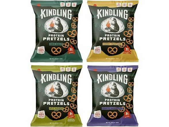 Kindling Protein Pretzels- 12 Pack Variety