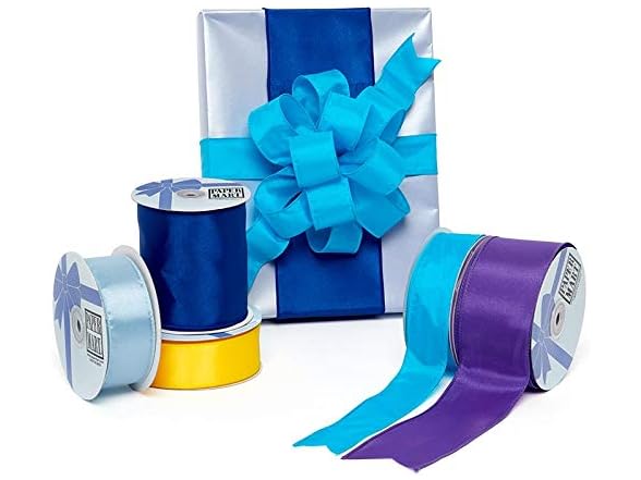 Black Satin Wired Ribbon 1 1/2" X 25