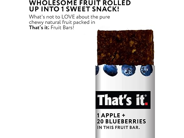 12PK That's it. Apple + Blueberry 100% Natural Fruit