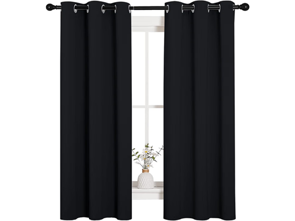 NICETOWN 100% Blackout Linen Curtains