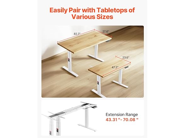 Standing Desk Frame Dual Motor